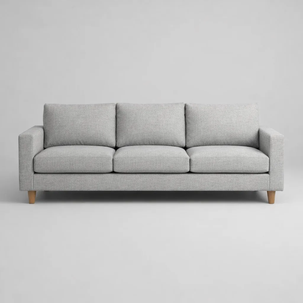 Sofa vải ba chỗ (ảnh minh họa do AI tạo)