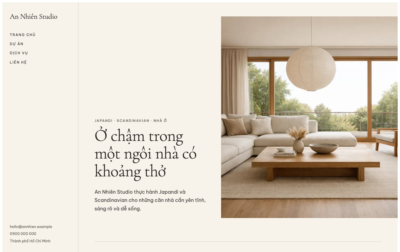 Phòng khách phong cách Japandi (ảnh minh họa do AI tạo)